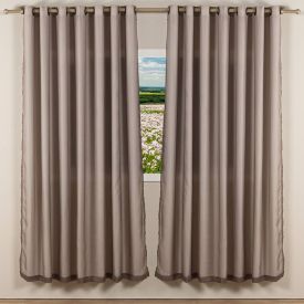 Cortina Para Quarto E Sala Duplex Lisa 4,20X2,30 Havan Casa - Taupe