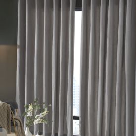 Cortina Para Quarto E Sala Rústica Madri 2,60X2,30 M Havan Casa - Cinza Escuro 