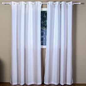 Cortina Veneza Para Quarto E Sala  2,60X2,30 M Rústica Havan Casa - Branco