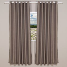 Cortina Para Quarto Ou Sala 4,00X2,30M Rústica Veneza Havan Casa - Cru