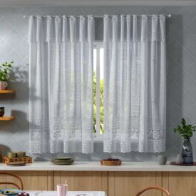Cortina Valencia Lisa 2,00X1,50 M Havan Casa - Branco