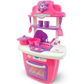 Cozinha Infantil Portátil Infantil Vira Maleta Maral - Rosa