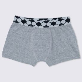 Cueca Boxer Infantil 4 a 10 Anos Algodão Hot Dog Mescla Bola