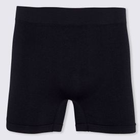 Cueca Boxer Lisa sem Costura Marc Alain Preto/Branco