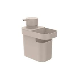Dispenser Detergente Com Organizador De Pia Ou Trium 650Ml - Bege