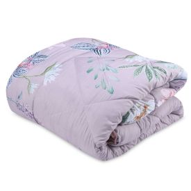 Edredom Casal Dupla Face Plush Versátile Havan Casa - Floral Rosa