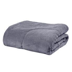 Edredom Casal Plush Havan Casa - Cinza