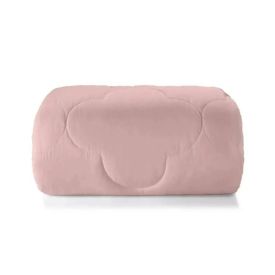 Edredom King 100% Poliéster Elegance Hedrons - Rosa Tule