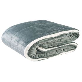 Edredom King Dupla Face Plush E Sherpa Berlim Havan Casa - Verde