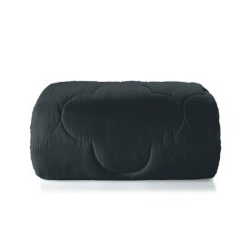 Edredom Queen 100% Poliéster Elegance Hedrons - Preto