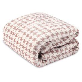 Edredom Queen 100% Poliéster Provence Plush Havan Casa - Xadrez Clássico Taupe