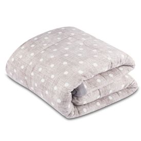 Edredom Queen 100% Poliéster Provence Plush Havan Casa - Poá Cinza