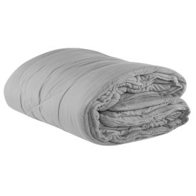 Edredom Queen Dupla Face Plush E Poliéster Napoli Havan Casa - Cinza Lunar