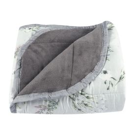 Edredom Queen Dupla Face Bellagio Havan Casa - Floral Cinza