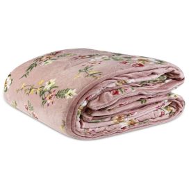 Edredom Queen Dupla Face Plush Estampado Yaris Havan Casa - Lizzie Rosa