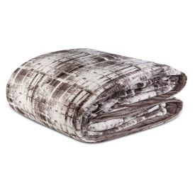 Edredom Queen Dupla Face Plush Estampado Yaris Havan Casa - Tommy Taupe