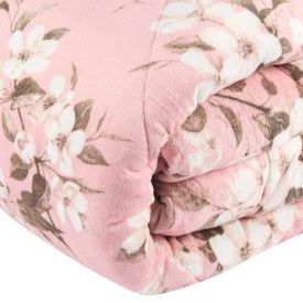 Edredom Queen Plush Inove Provence Havan Casa - Sépia Rosa