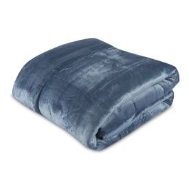 Edredom Solteiro 100% Poliéster Plush Provence Havan Casa - Azul Jeans 