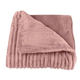 Edredom Solteiro 100% Poliéster Premier Canelado Havan Casa - Rosa Argila