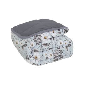 Edredom Solteiro Comfort Plush Dupla Face Havan - Fiore Cinza