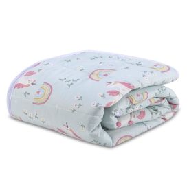 Edredom Solteiro Microfibra 100% Poliéster Kids Solecasa - Unicórnio