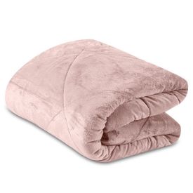 Edredom Solteiro Plush Inove Provence Havan Casa - Rosa Tule