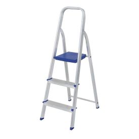 Escada Alumínio 3 Degraus Mor - Prata