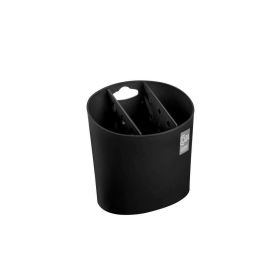Escorredor De Talheres De Plástico Oval Coza Basic 13,8Cm - Preto