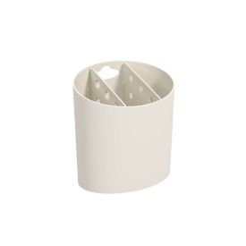 Escorredor De Talheres De Plástico Oval Coza Basic 13,8Cm - Bege