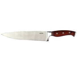 Faca 8" Mor Aço Inoxidável E Cabo Em Madeira Steel - 003941