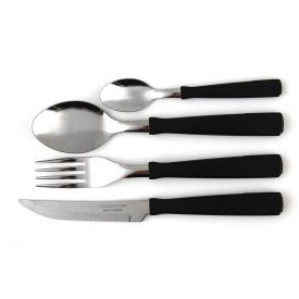 Faqueiro Tramontina New Kolor Aço Inox 24 Peças - Preto