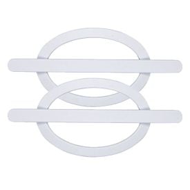 Fivela Oval Fosco  - Branco Fosco 
