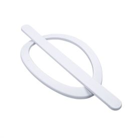 Fivela Oval Fosco - Branco Fosco