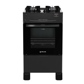 Fogão De Piso 4 Bocas Atlas Mônaco Top Glass Preto - Bivolt
