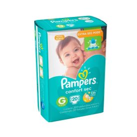 Fralda Pampers Confort Sec Pacotão G Com 20 Unidades - DIVERSOS