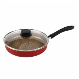 Frigideira Reta com Tampa Califórnia Tramontina 24Cm - Vermelho