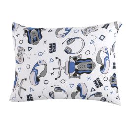 Fronha Avulsa Infantil Malha Estampada Havan Casa  - Game Cinza