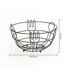 Fruteira De Mesa De Aço Querida Black Arthi - Preto