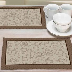 Fundo De Prato 45 X 31 Cm Clean Athenas Döhler - Desenho Café