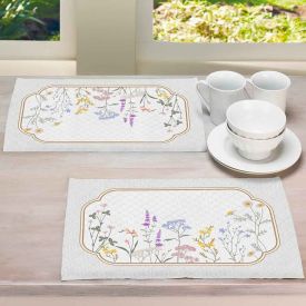 Fundo De Prato 45 X 31 Cm Clean Renova Döhler - Floral Boho