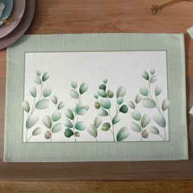 Fundo De Prato 45 X 31 Cm Clean Renova Döhler - Folhas Verdes