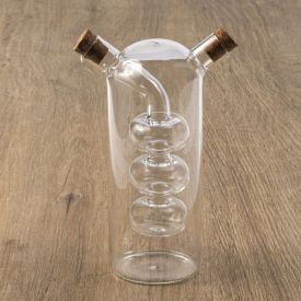 Galheteiro Duplo Espiral De Vidro Havan Casa - 380ml