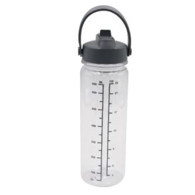 Garrafa De Água Com Medidas Havan Casa 700Ml - Cinza
