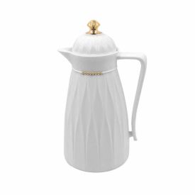 Garrafa Térmica Com Topo Dourado Havan Casa 1 Litro - Branco
