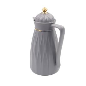 Garrafa Térmica Com Topo Dourado Havan Casa 1 Litro - Cinza