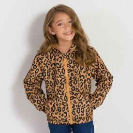 Jaqueta 4 a 10 anos Nylon Animal Print Marmelada Estampado
