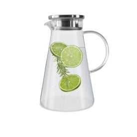 Jarra Com Tampa Inox Titanium Havan Casa 1,9Litros - Vidro