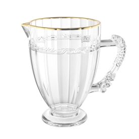 Jarra De Cristal Ecológico Imperial Com Filete Dourado Lyor - 1 Litro