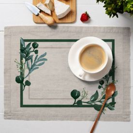 Jogo Americano Avulso 35X45 Cm Cm Havan Casa 1 Pç - Ervas Verdes Linho