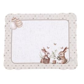 Fundo de Prato Páscoa 35X45 cm Havan Casa - Coelho Jardim Bege
